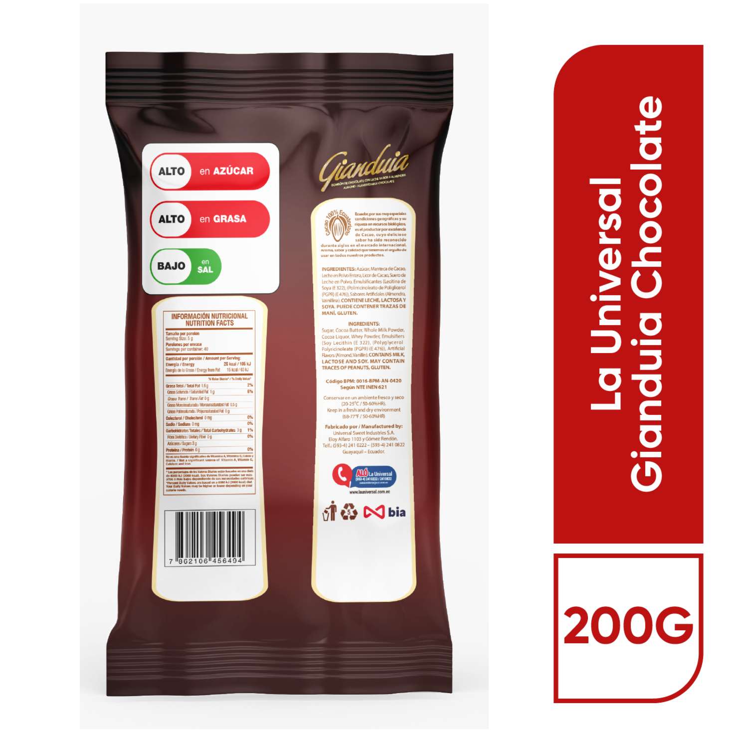 Chocolate Gianduia GIANDUIA 200 G