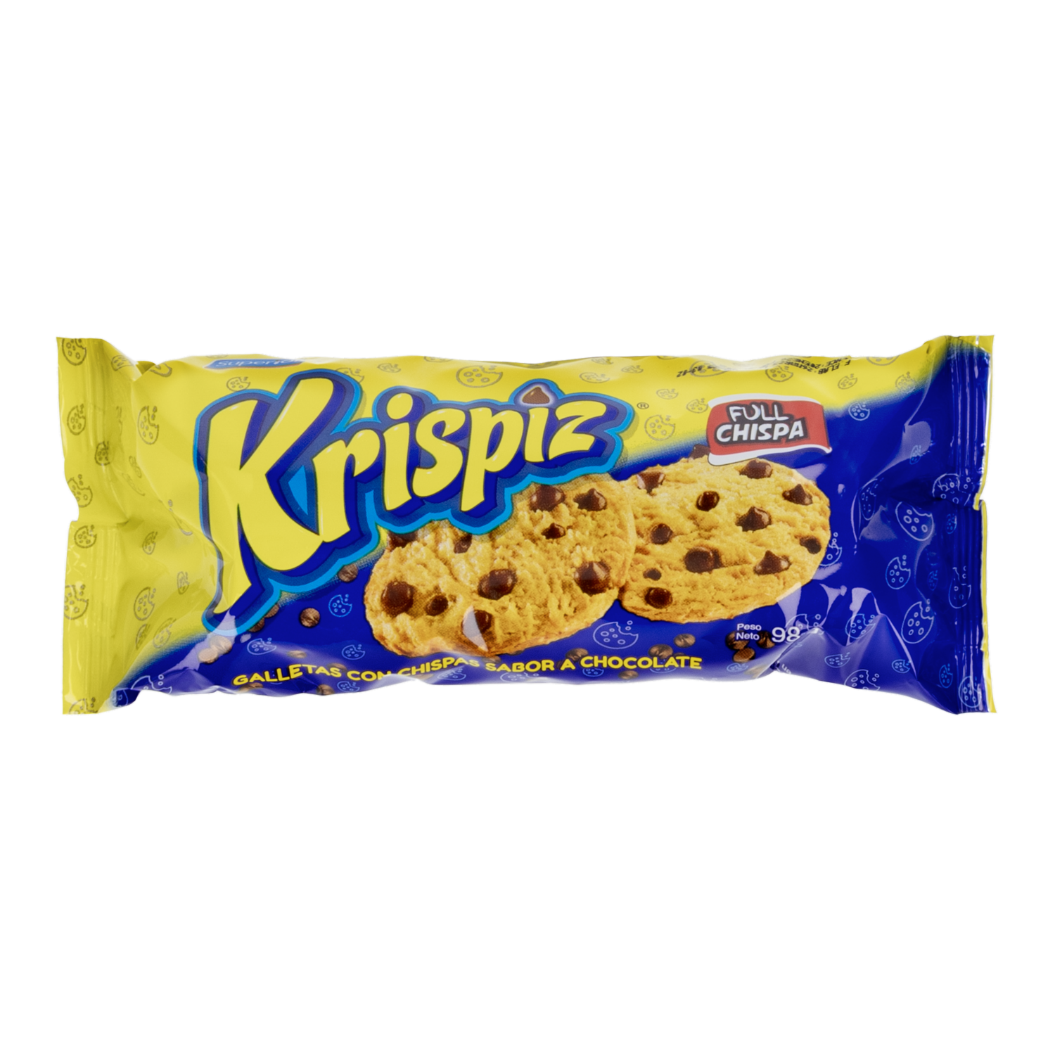 Galletas Dulces Horneadas Con Chispas Sabor A Chocolate KRISPIZ 98 G