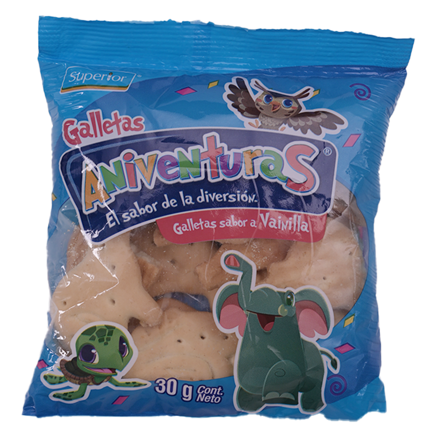 Galletas Dulces De Animalitos Sabor A Vainilla ANIVENTURAS 30 G