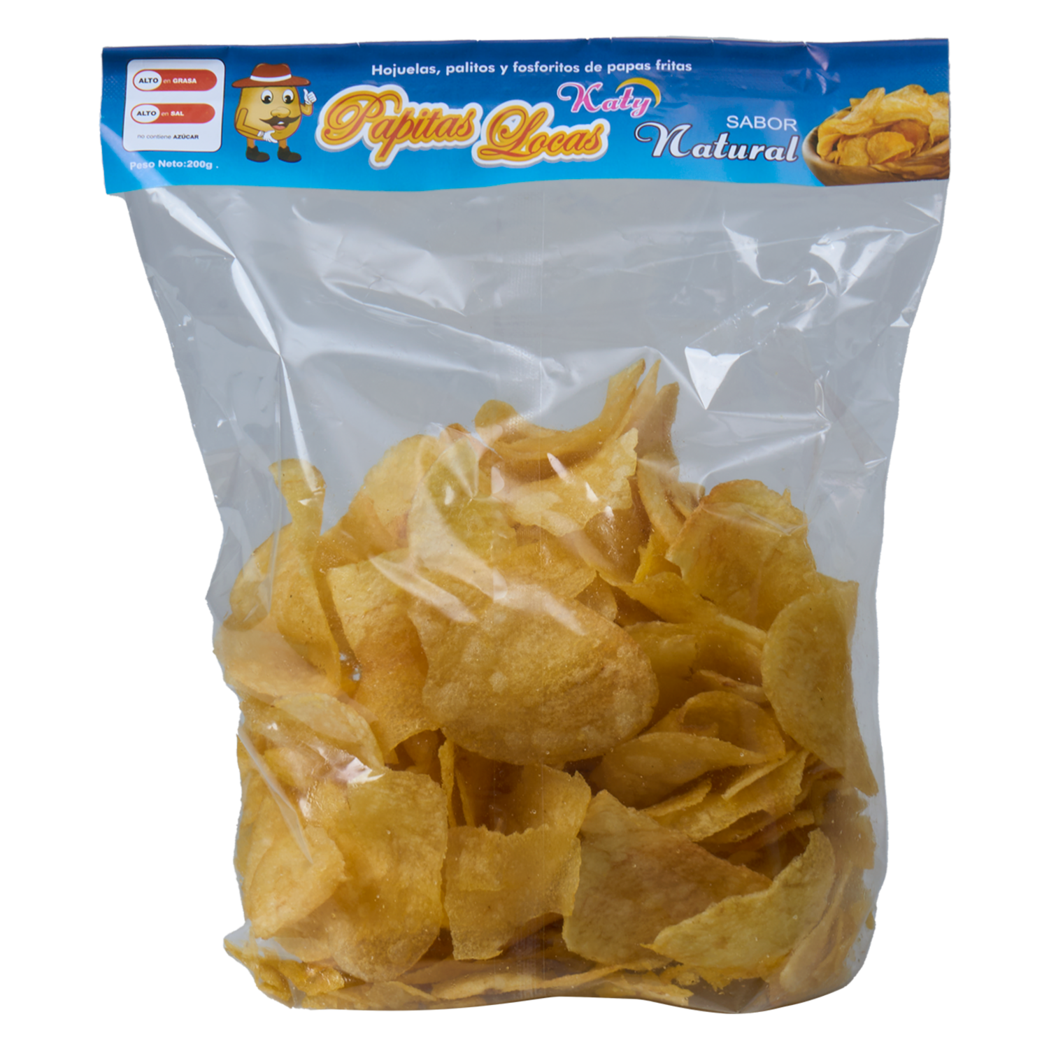 Papas Fritas Sabor Natural PAPITAS LOCAS 200 G