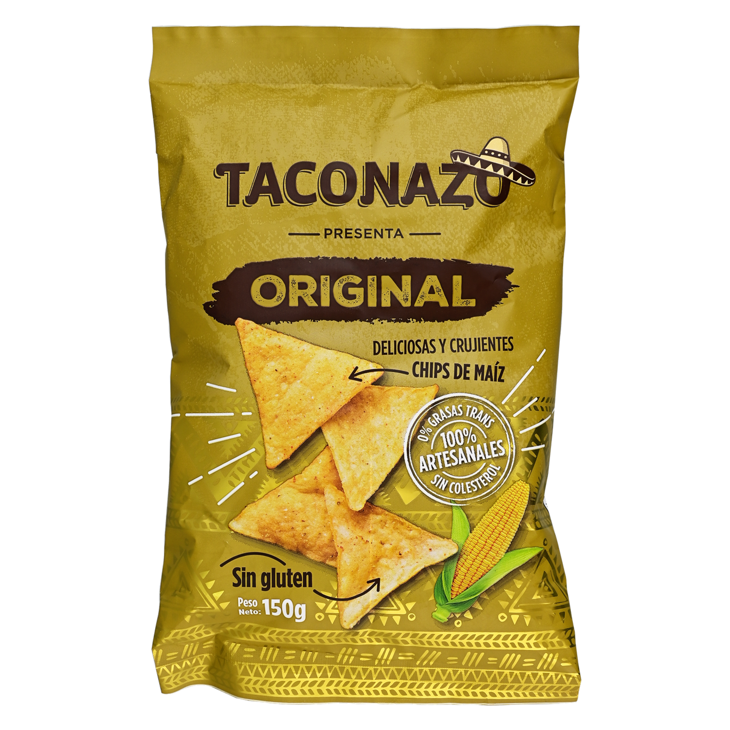 Nachos Sin Gluten Sabor Original TACONAZO 150 G