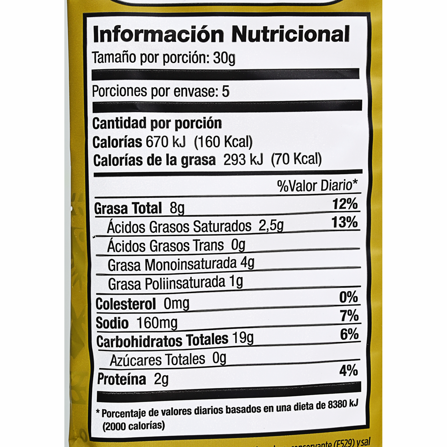 Nachos Sin Gluten Sabor Original TACONAZO 150 G