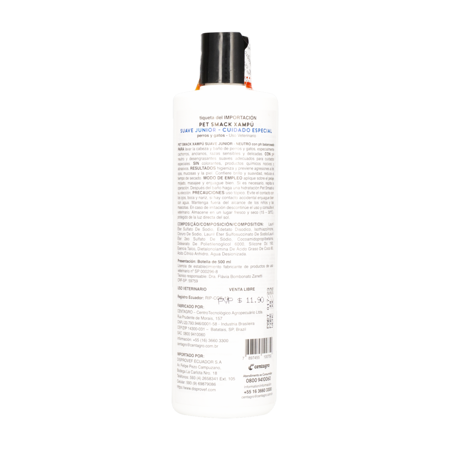 Shampoo Para Mascota Suave Junior PET SMACK 500 Ml