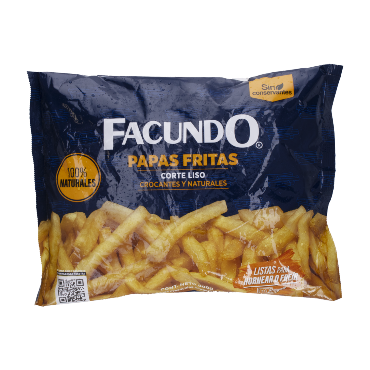 Papas Fritas Congeladas Corte Liso FACUNDO 900 G