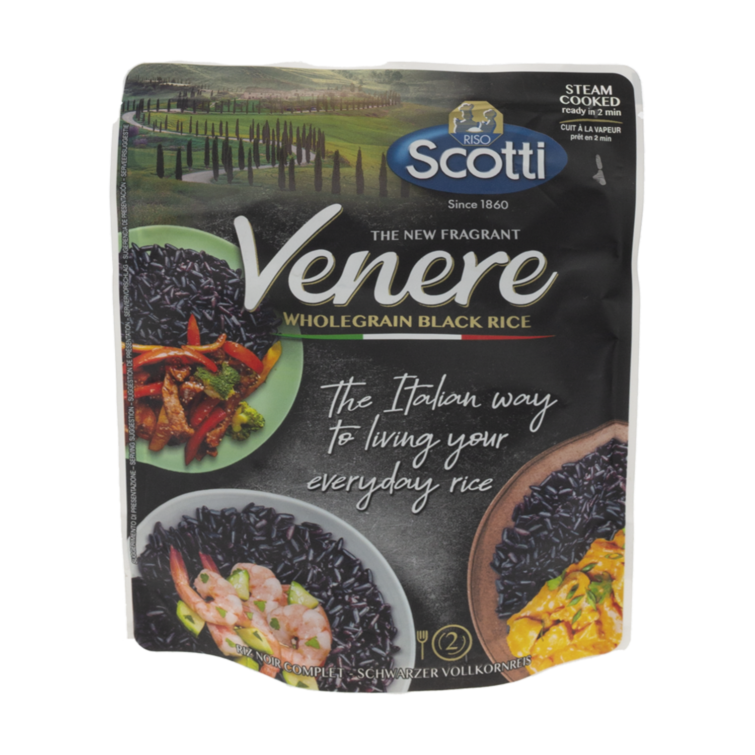 Arroz Negro Venere Integral  Precocido RISO SCOTTI 230 g