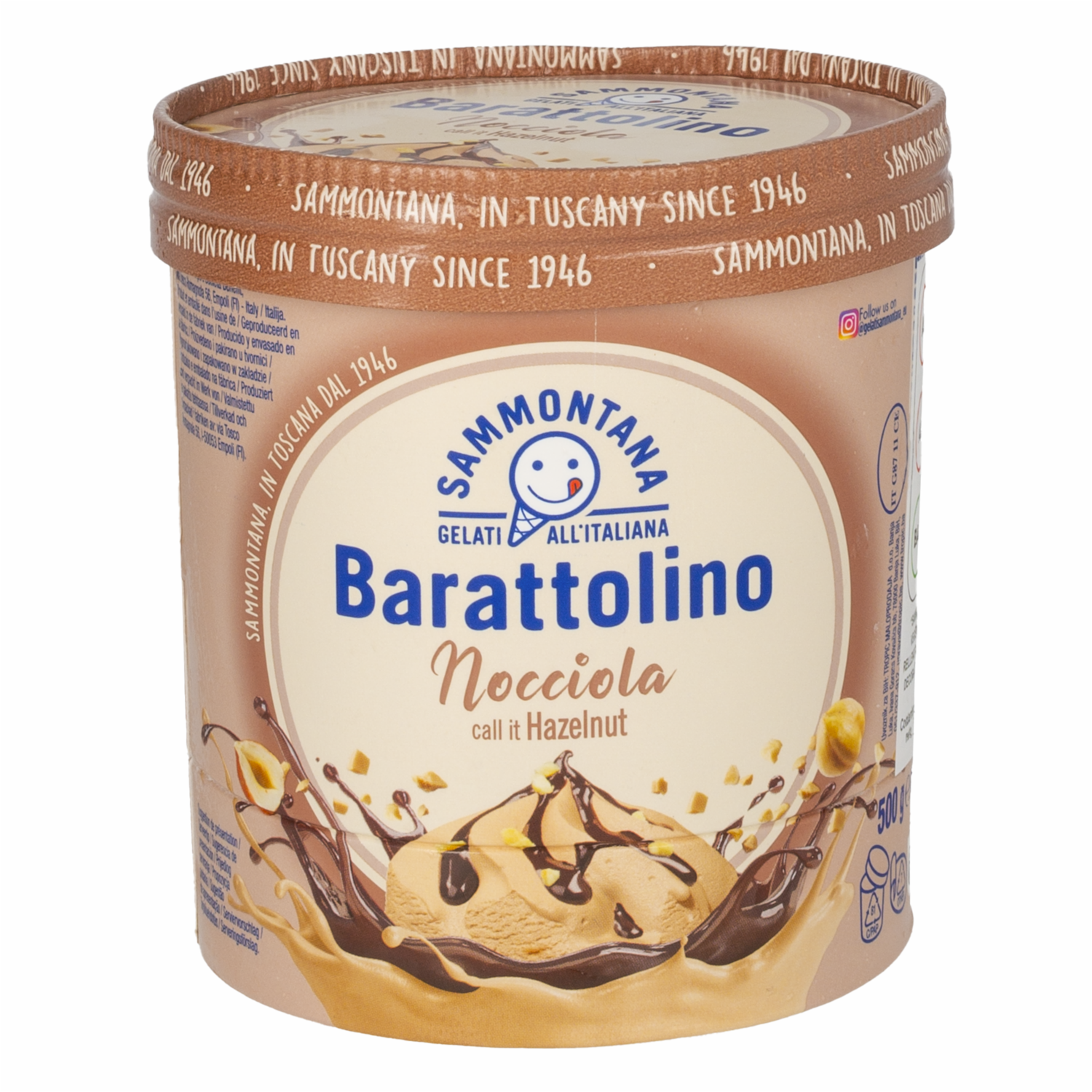 Helado De Avellana Y Chocolate Barattolino SAMMONTANA 500 G