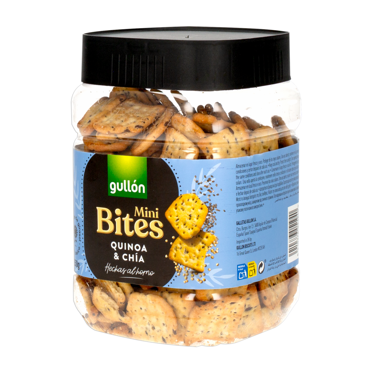Galletas De Sal Bites De Quinua Y Chía GULLÓN 250 G