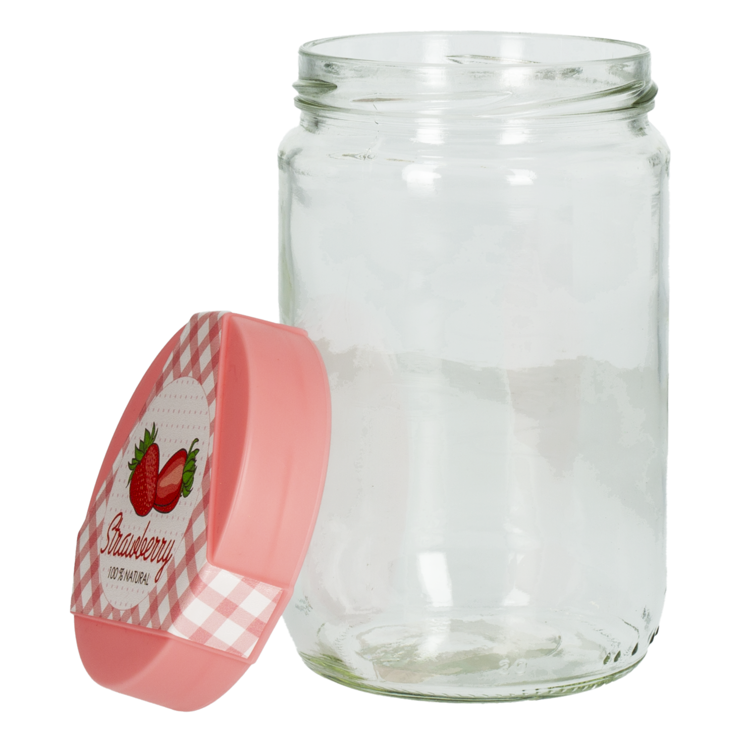 Frasco Tapa Rosa Diseño Frutilla Grande HEREVIN