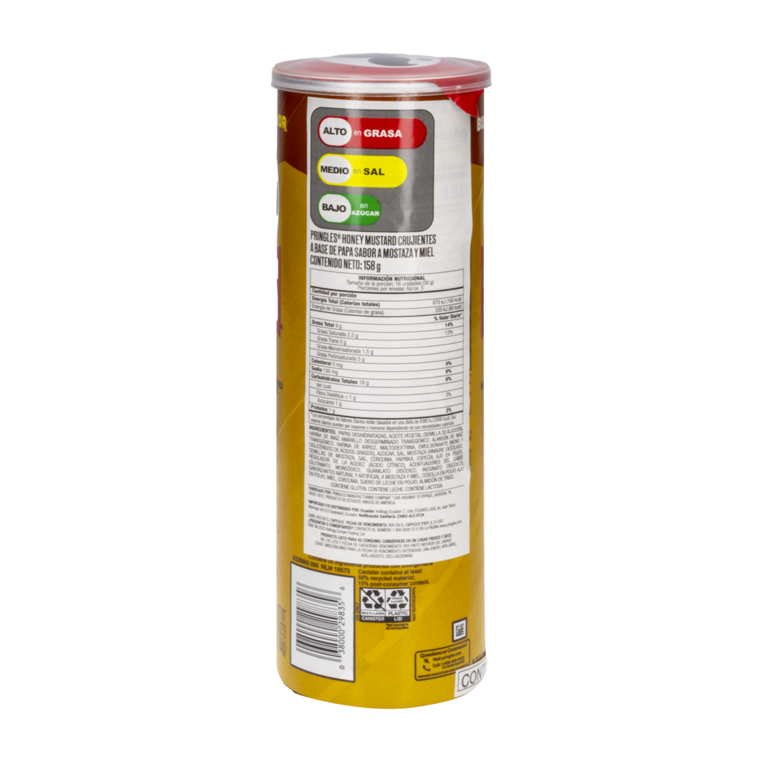 Papas Fritas Sabor A Miel Y Mostaza PRINGLES 158 G