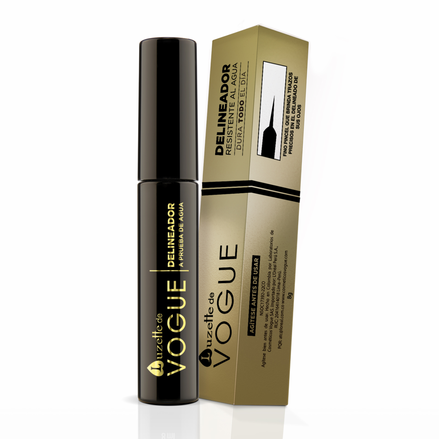 Delineador De Ojos Líquido Negro LUZETTE 8 G