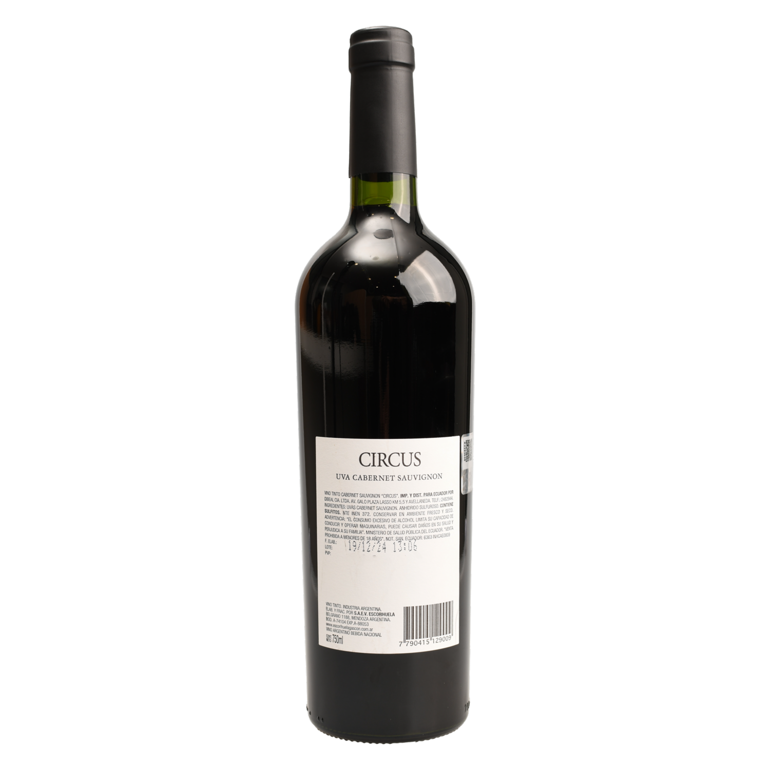 Vino Tinto Cabernet Sauvignon CIRCUS 750 Ml