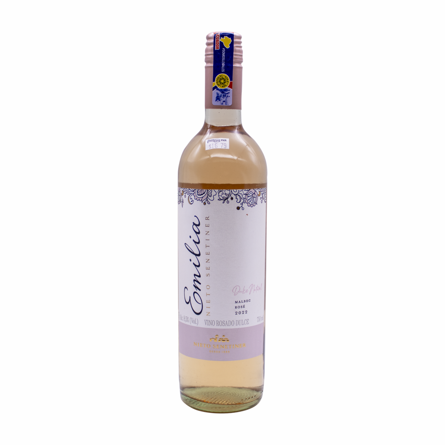 Vino Rosado Malbec Dulce Argentino EMILIA 750 Ml