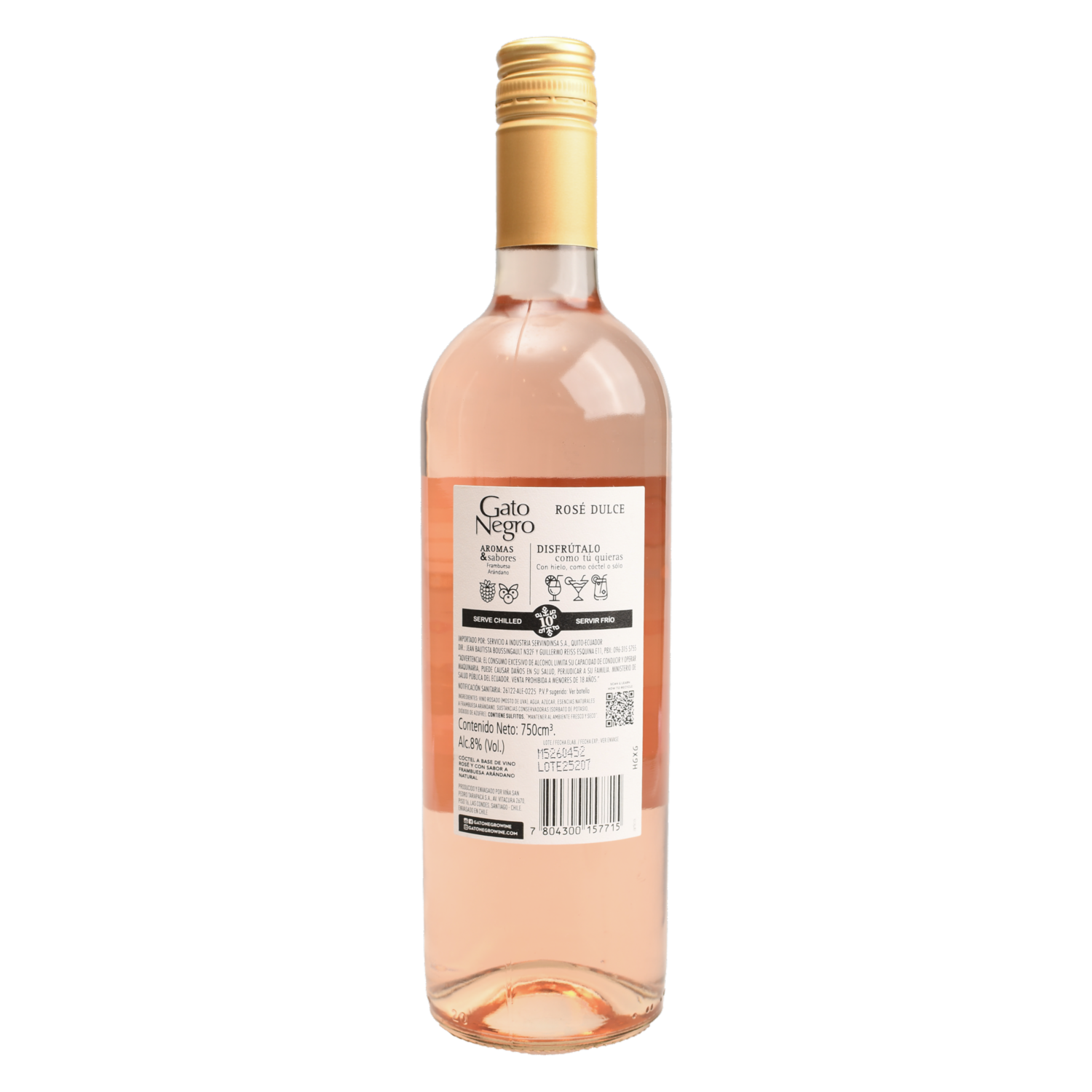 Vino Rose Dulce GATO NEGRO 750 Ml