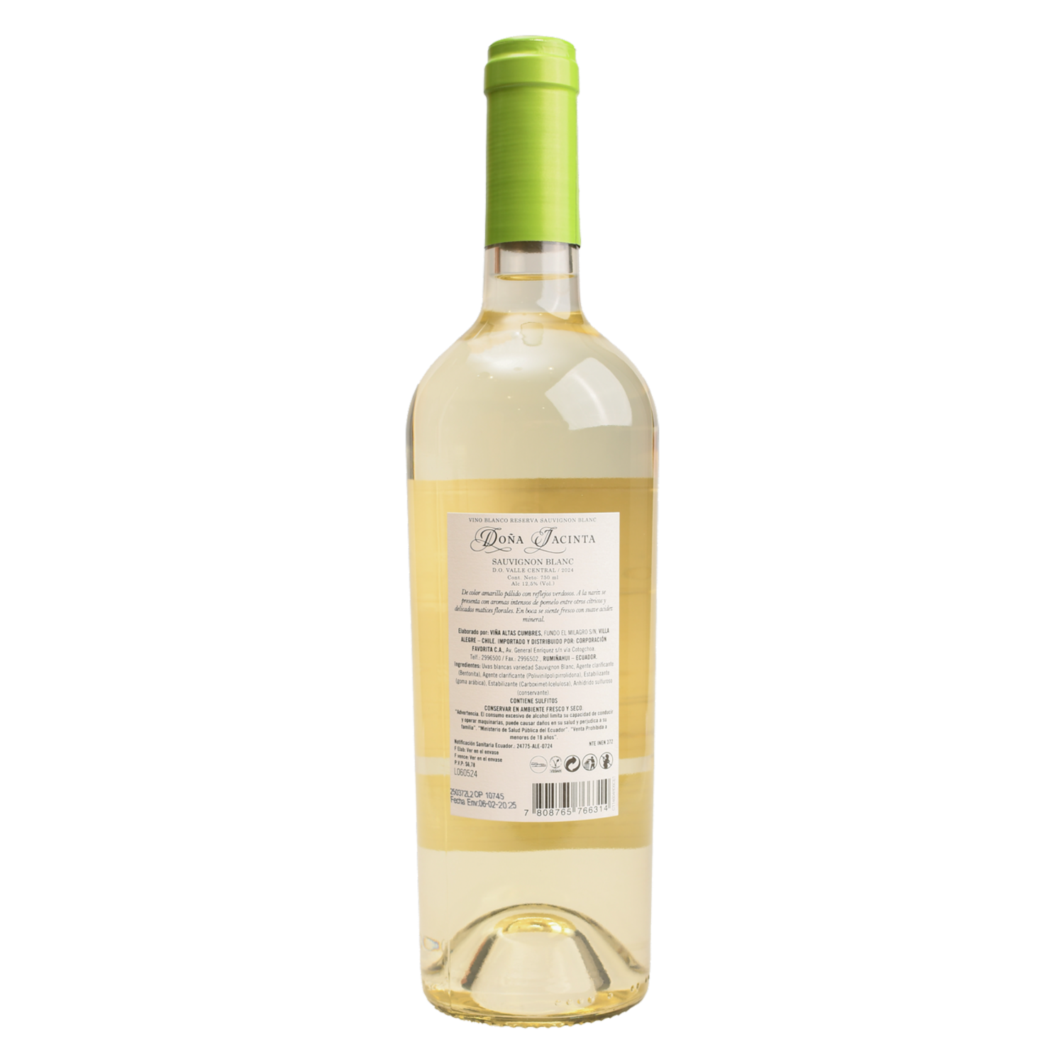 Vino Blanco Sauvignon DOÑA JACINTA 750 Ml