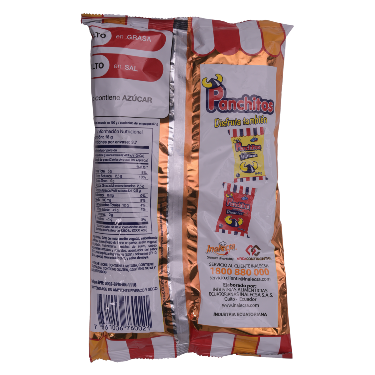 Bocaditos De Maíz Sabor A Queso PANCHITOS 67 G