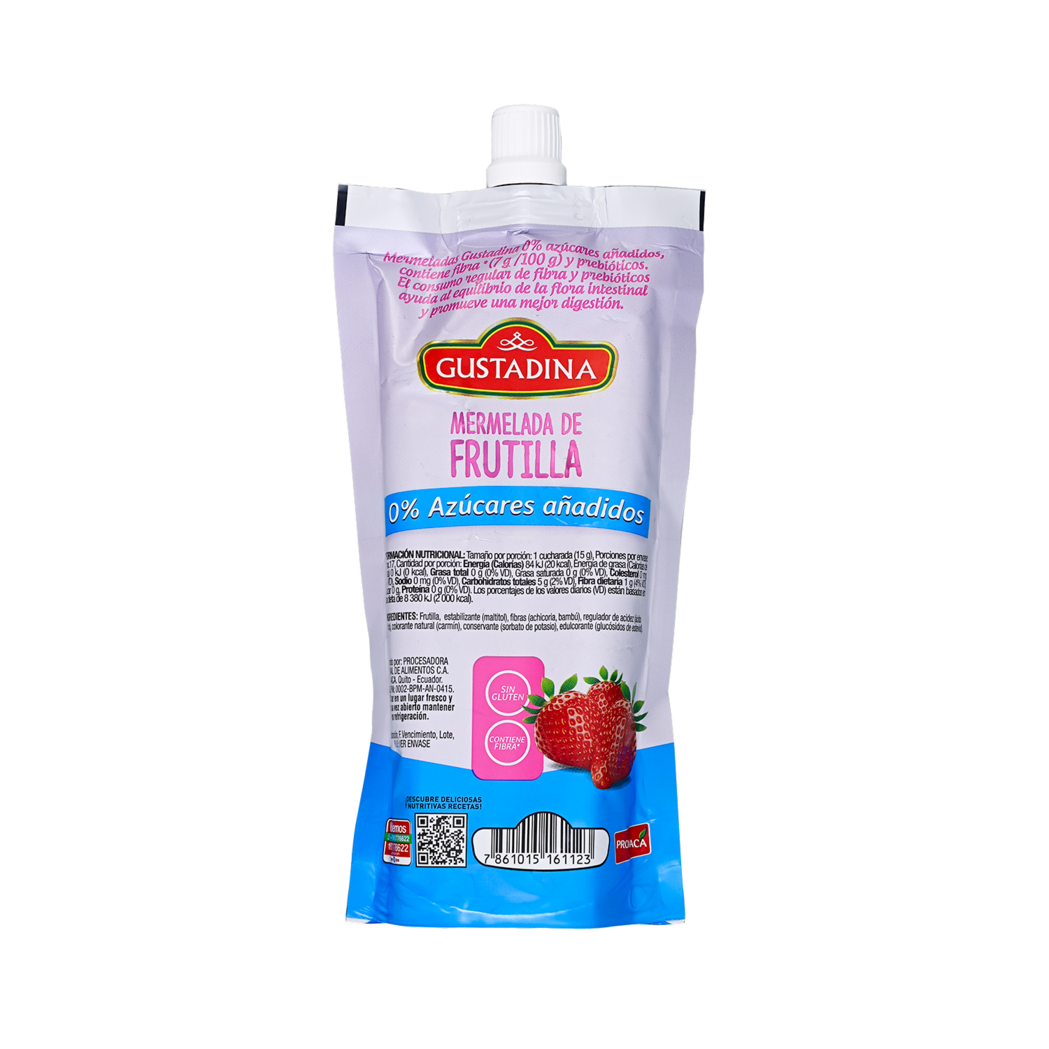 Mermelada De Frutilla Sin Azúcar GUSTADINA 250 G