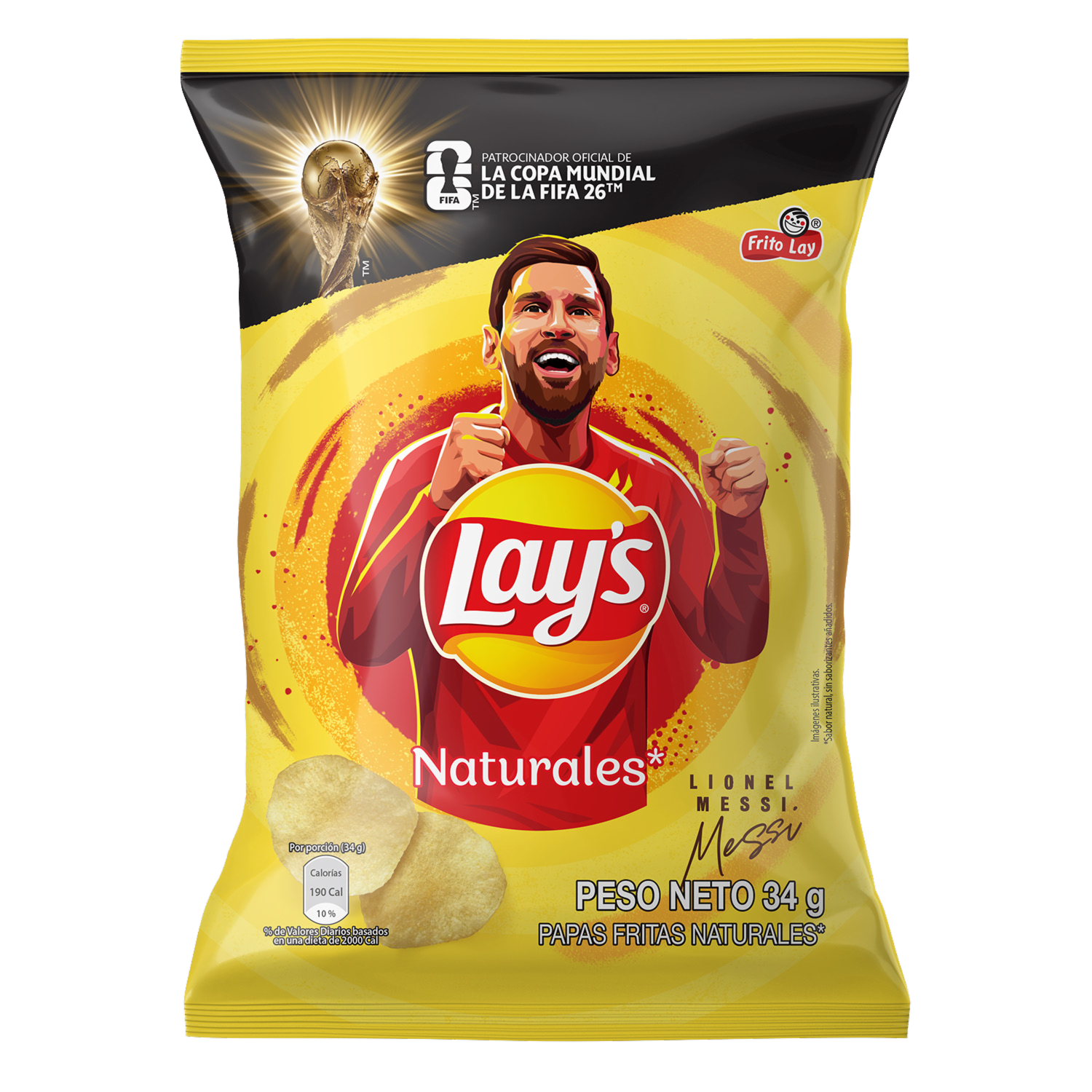 Papas Fritas Naturales Edición Messi LAY’S 34 G