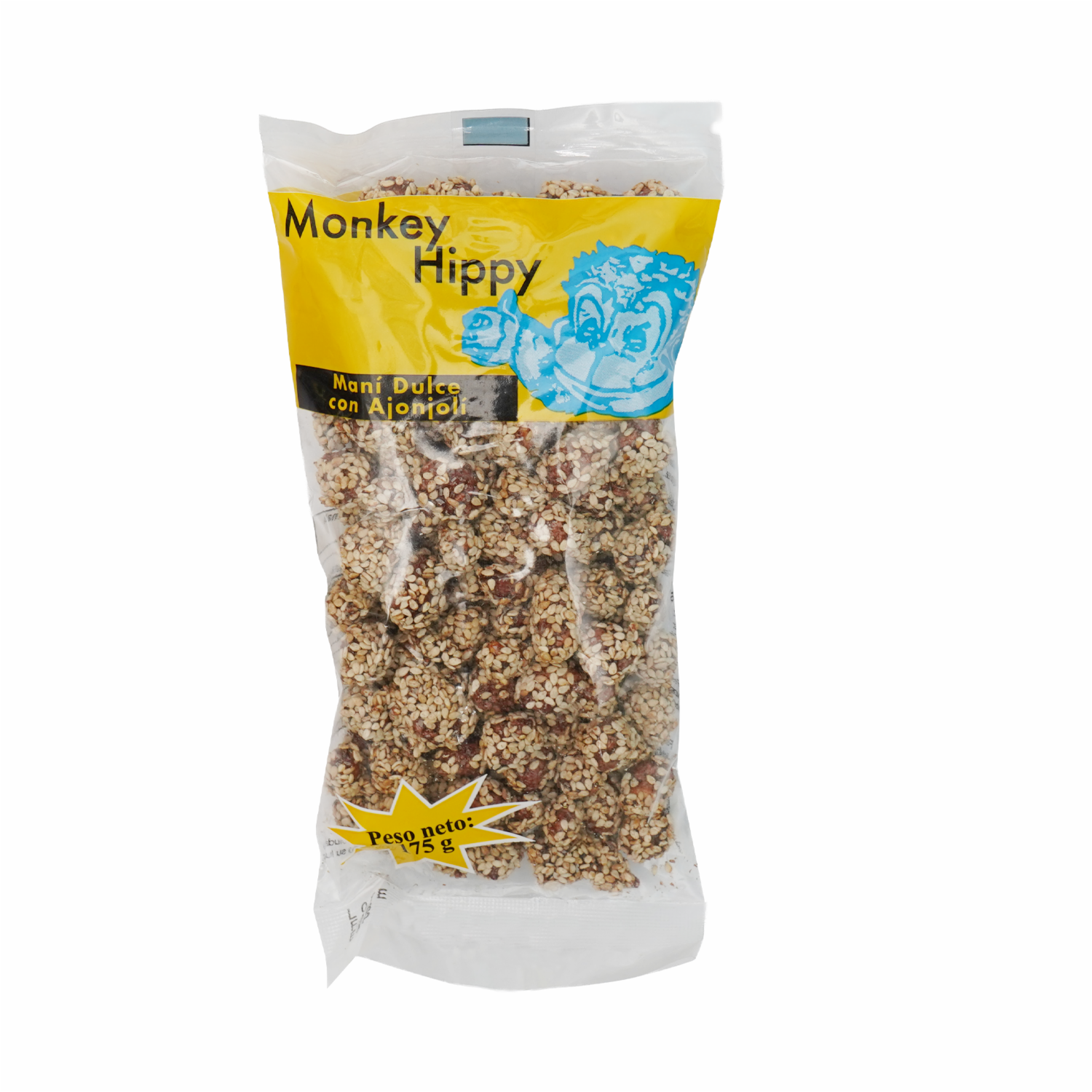 Maní Dulce Con Ajonjolí MONKEY HIPPY 175 G