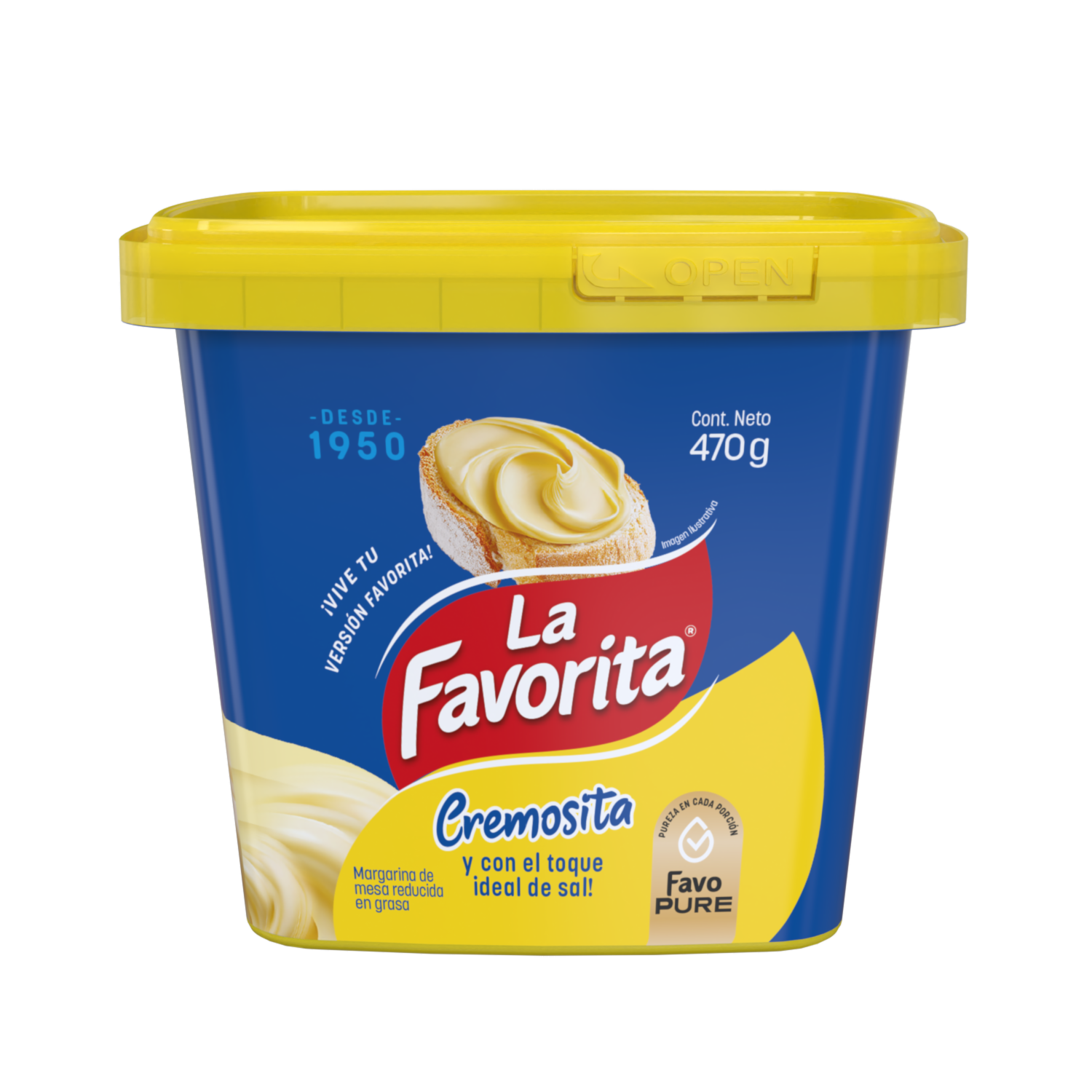 Margarina De Mesa Reducida En Grasa LA FAVORITA 470 G