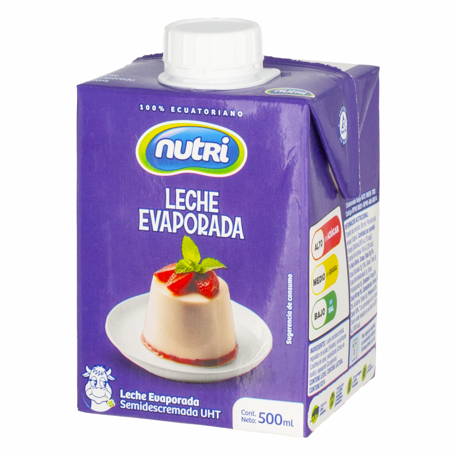 Leche Evaporada Semidescremada NUTRI 500 Ml