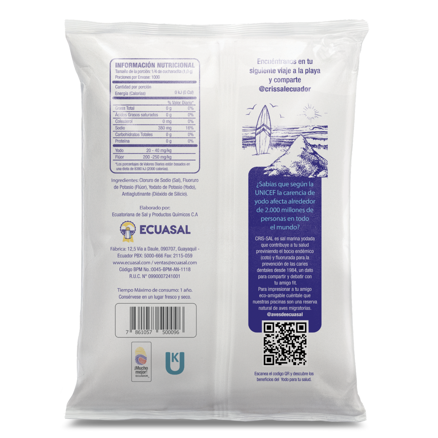 Sal Super Refinada CRIS-SAL 1000 G