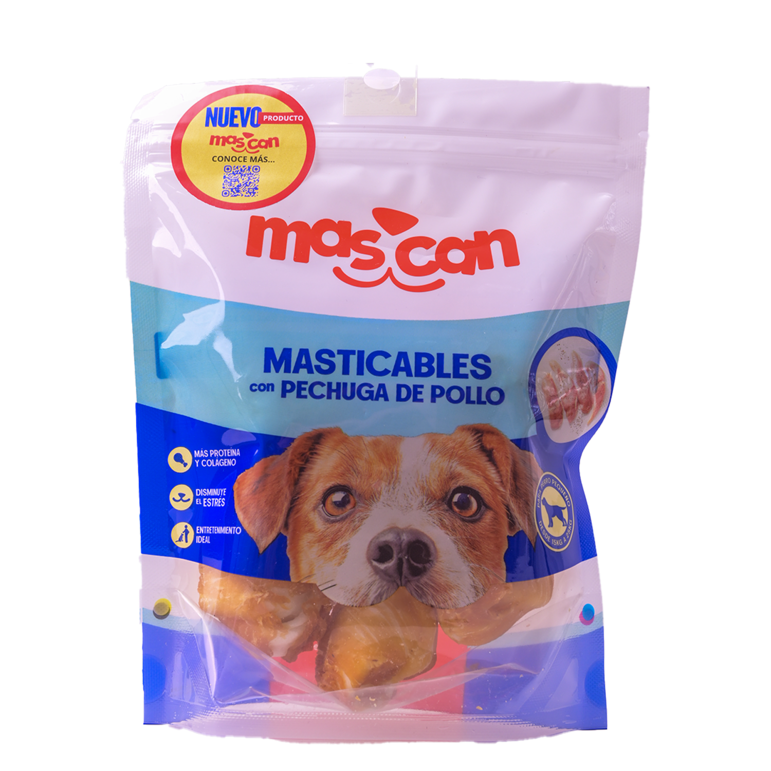 Snack Para Perros Masticable De Pollo MAS-CAN 3 Unidades