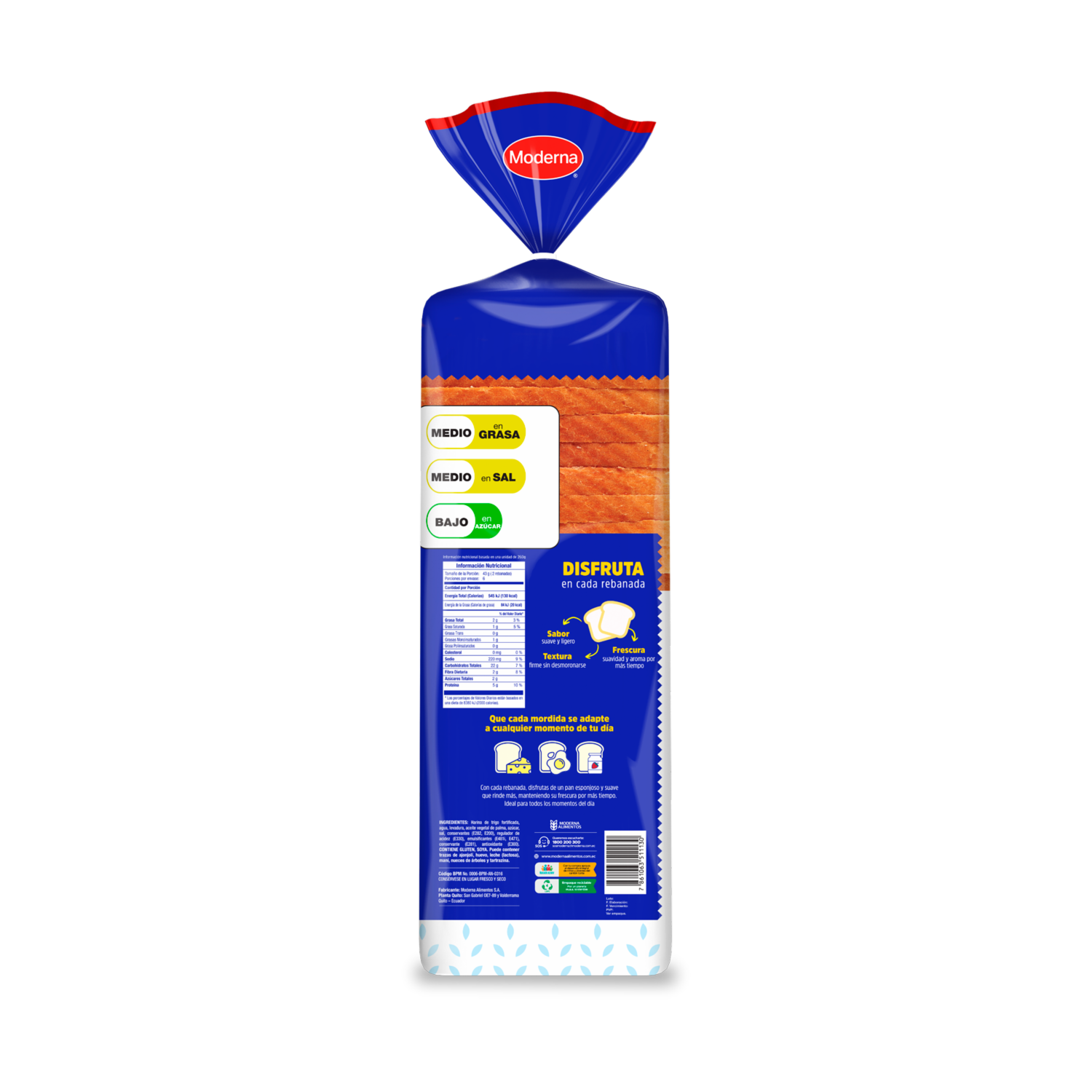 Pan Blanco Jumbo XL MODERNA 780 G