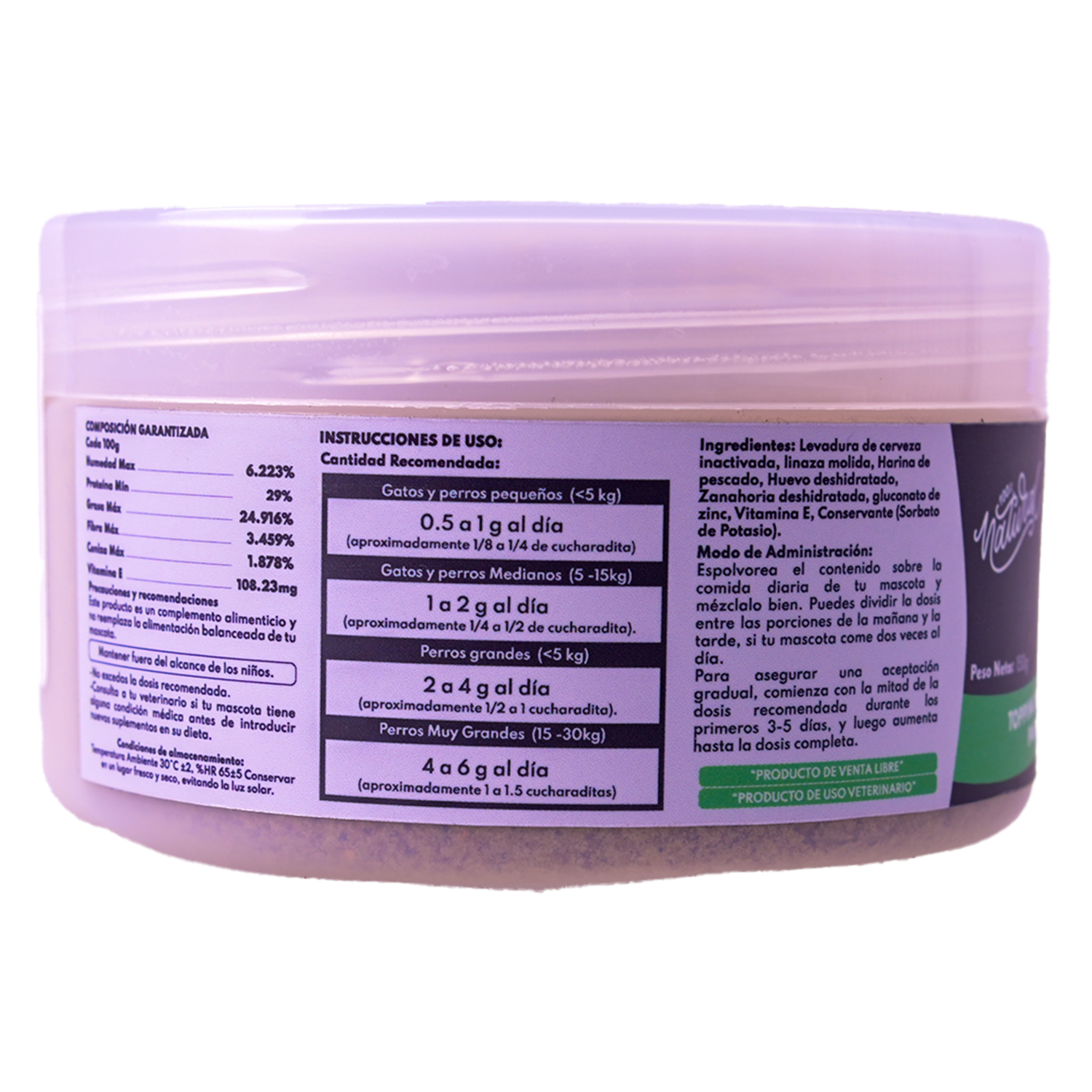 Topping Nutricional Para Perros Y Gatos PET RECOVERY 150 G