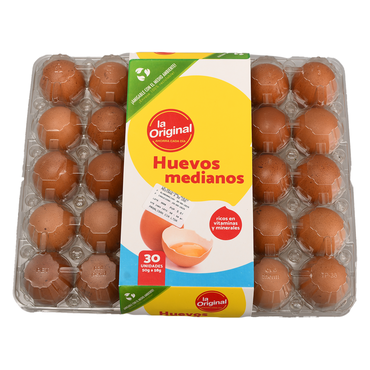 Huevos Medianos LA ORIGINAL X 30 Uds