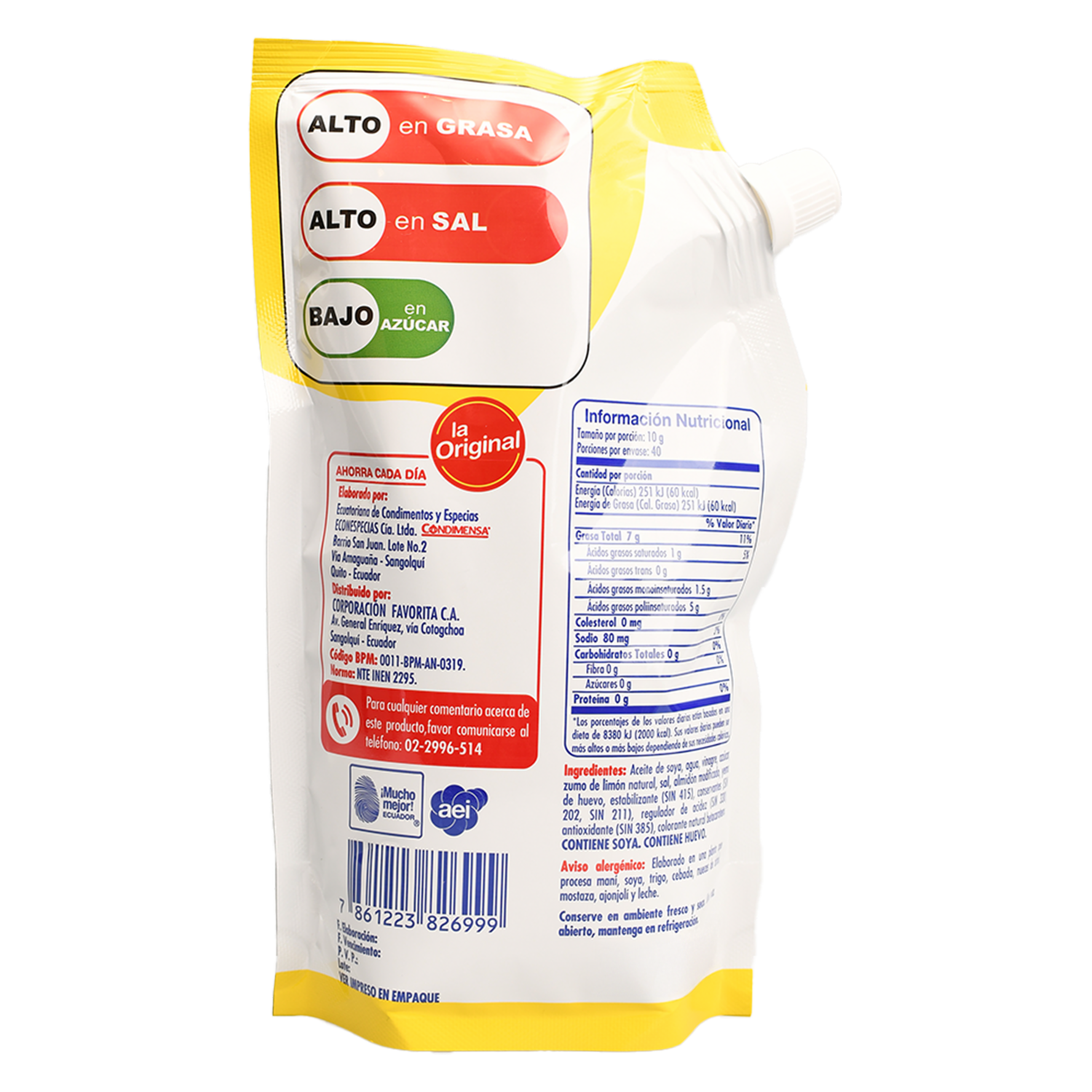 Mayonesa Con Limón LA ORIGINAL 400 G