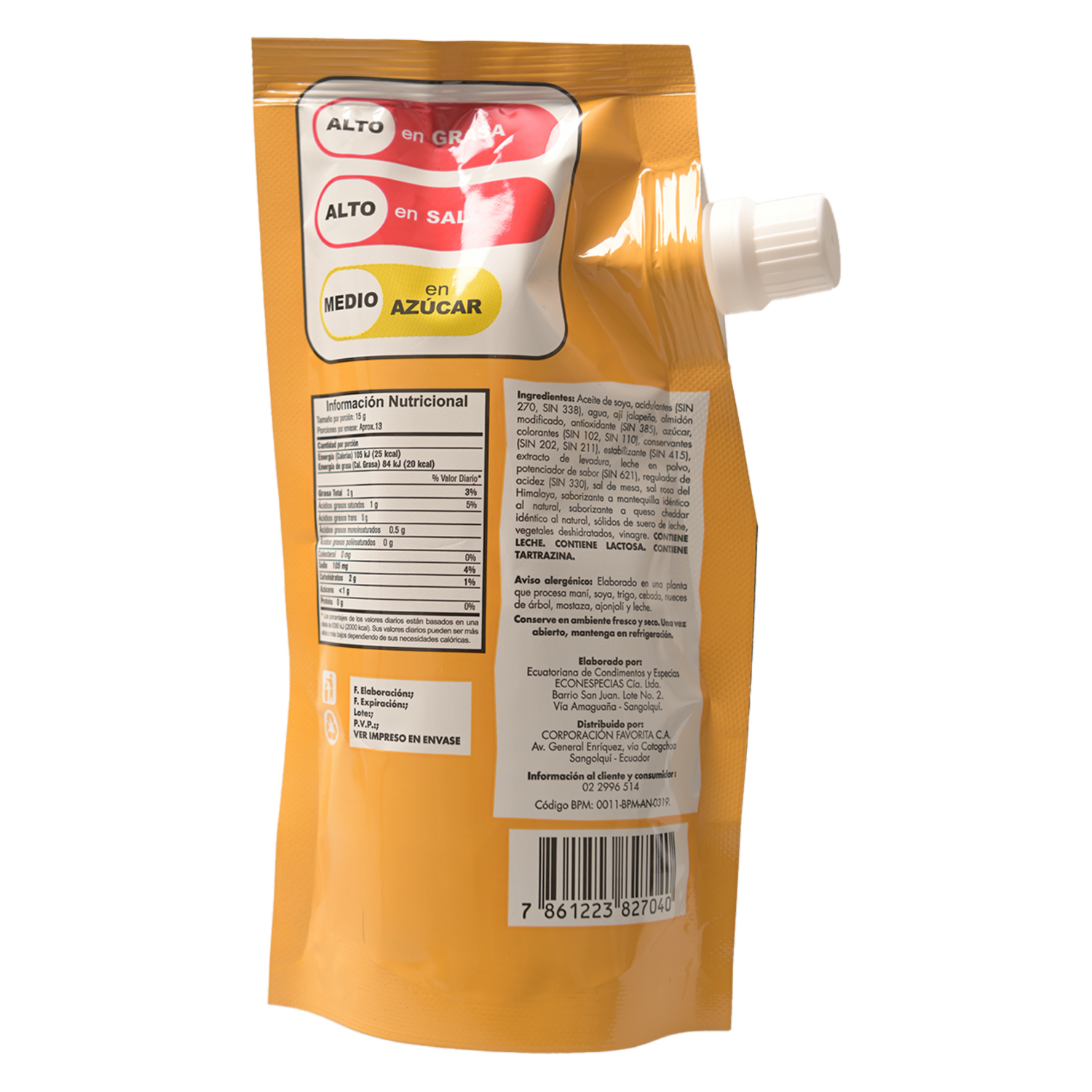 Salsa De Queso Cheddar ESY 200 G