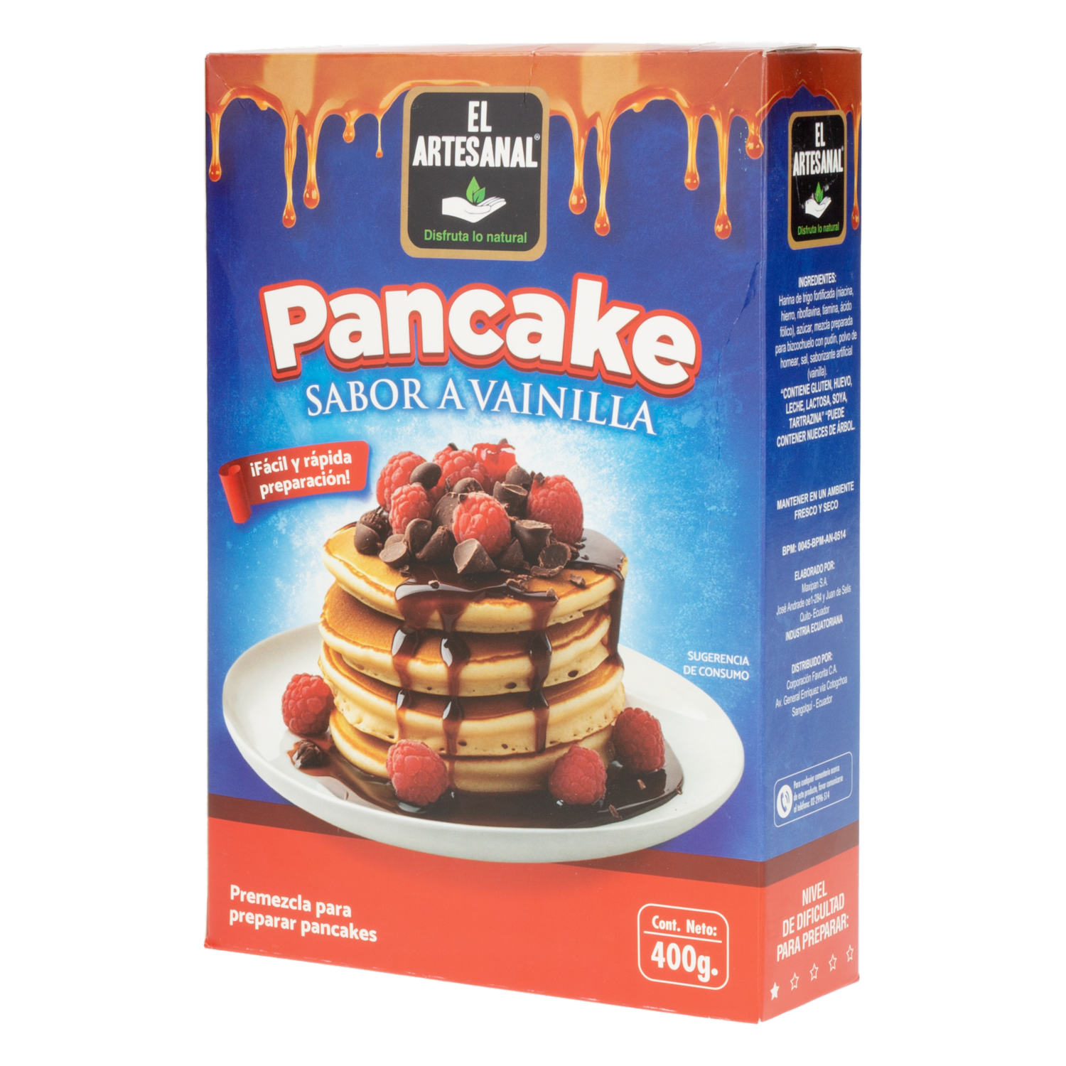 Premezcla Para Pancake Sabor A Vainilla EL ARTESANAL 400 G