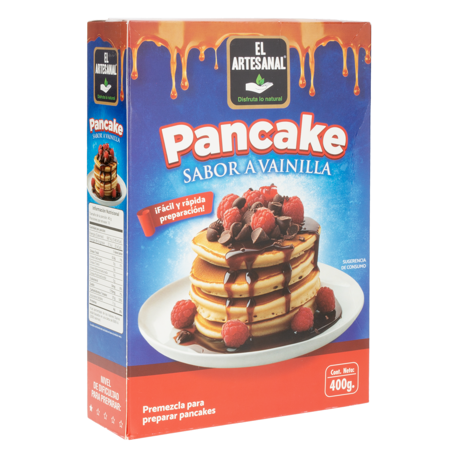 Premezcla Para Pancake Sabor A Vainilla EL ARTESANAL 400 G