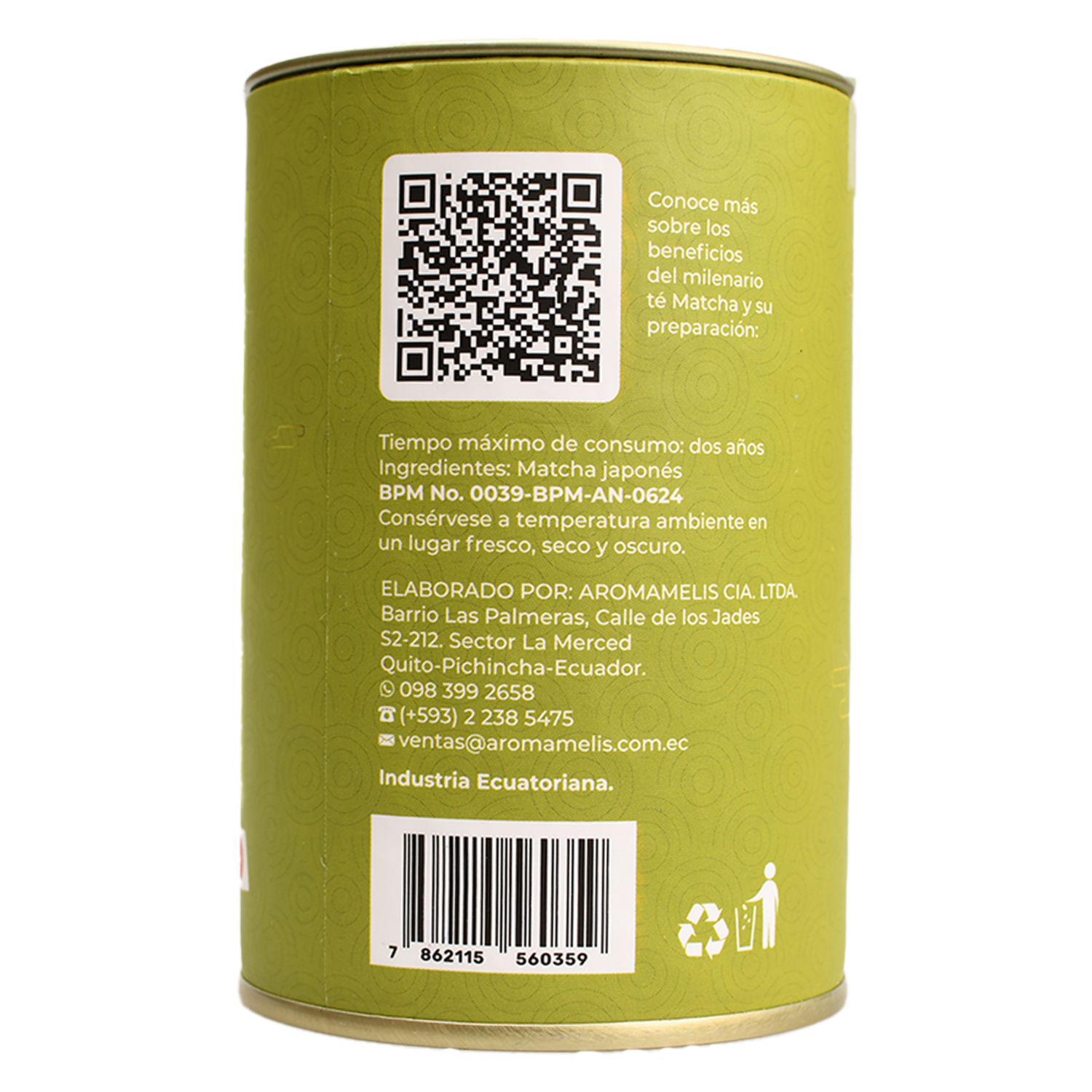 Té Verde Matcha Japones AROMA MELIS 70 G