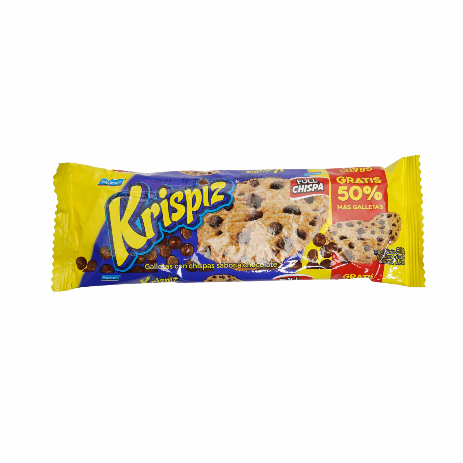 Galletas Dulces Con Chispaz De Chocolate KRISPIZ 51 G