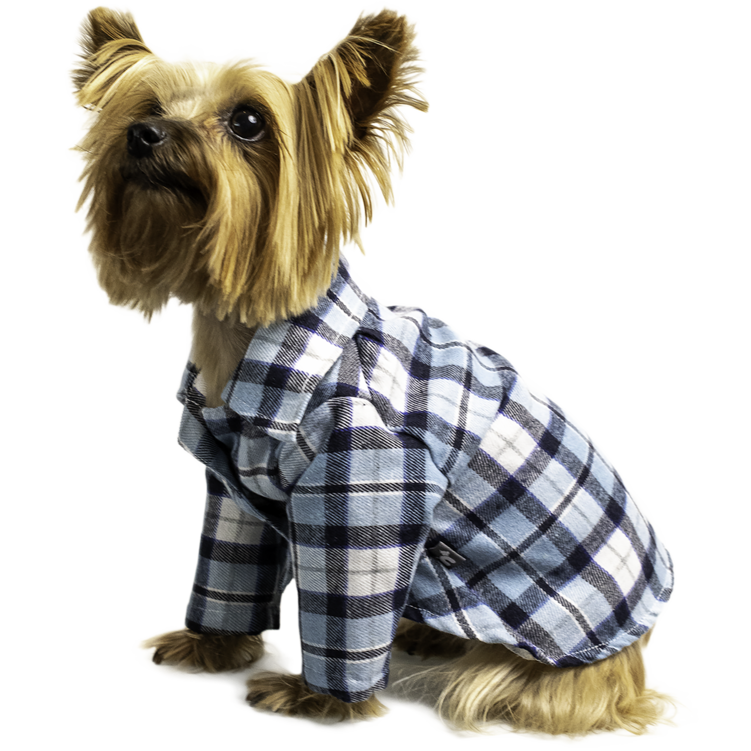 Camisa Para Mascota Leñadora Macho Azul NENUU Talla 3 Extra Grande