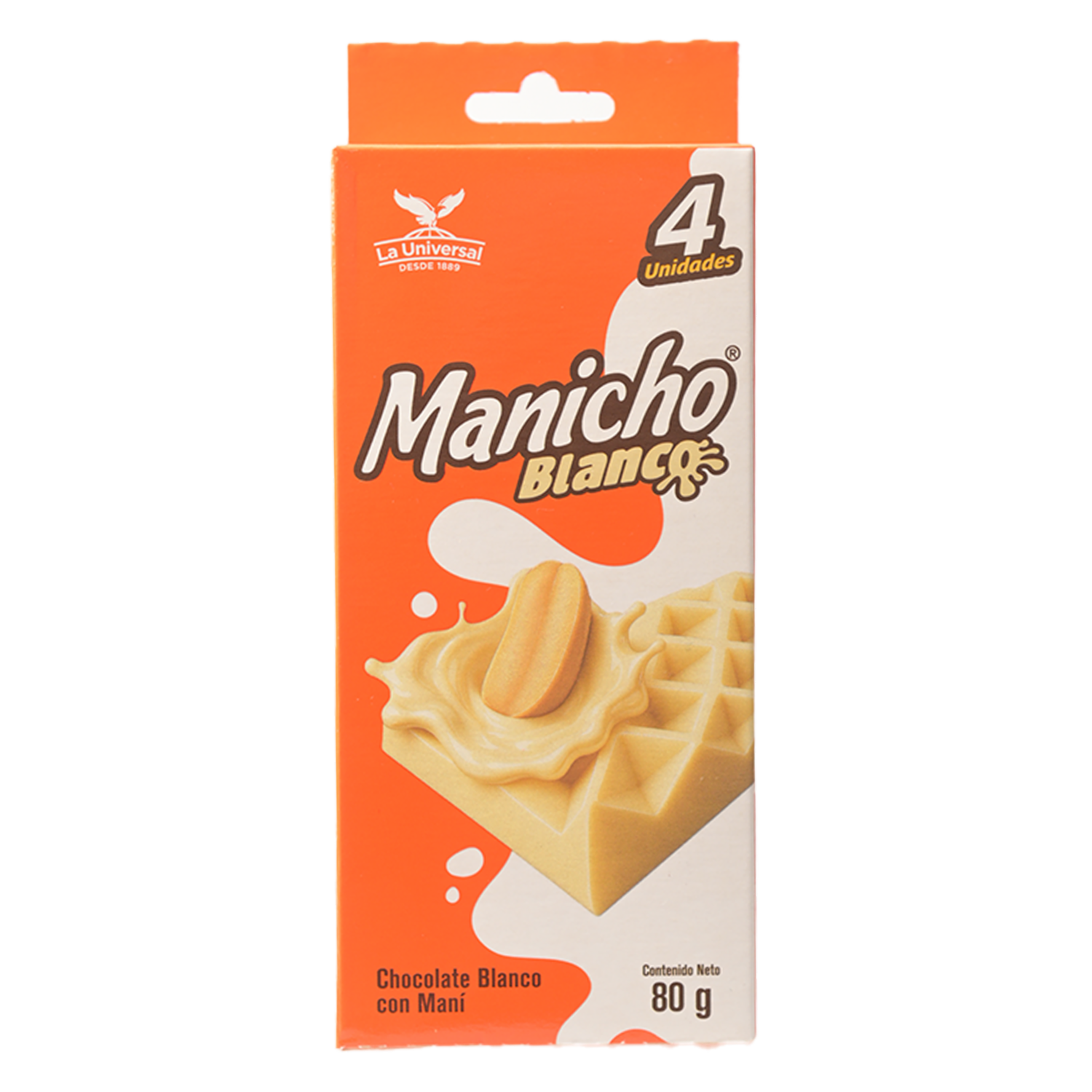 Chocolate Blanco Con Maní MANICHO 80 G