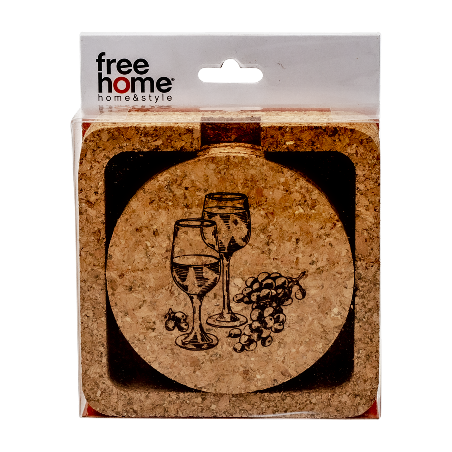 Portavasos De Corcho Redondo FREE HOME 4 Uds