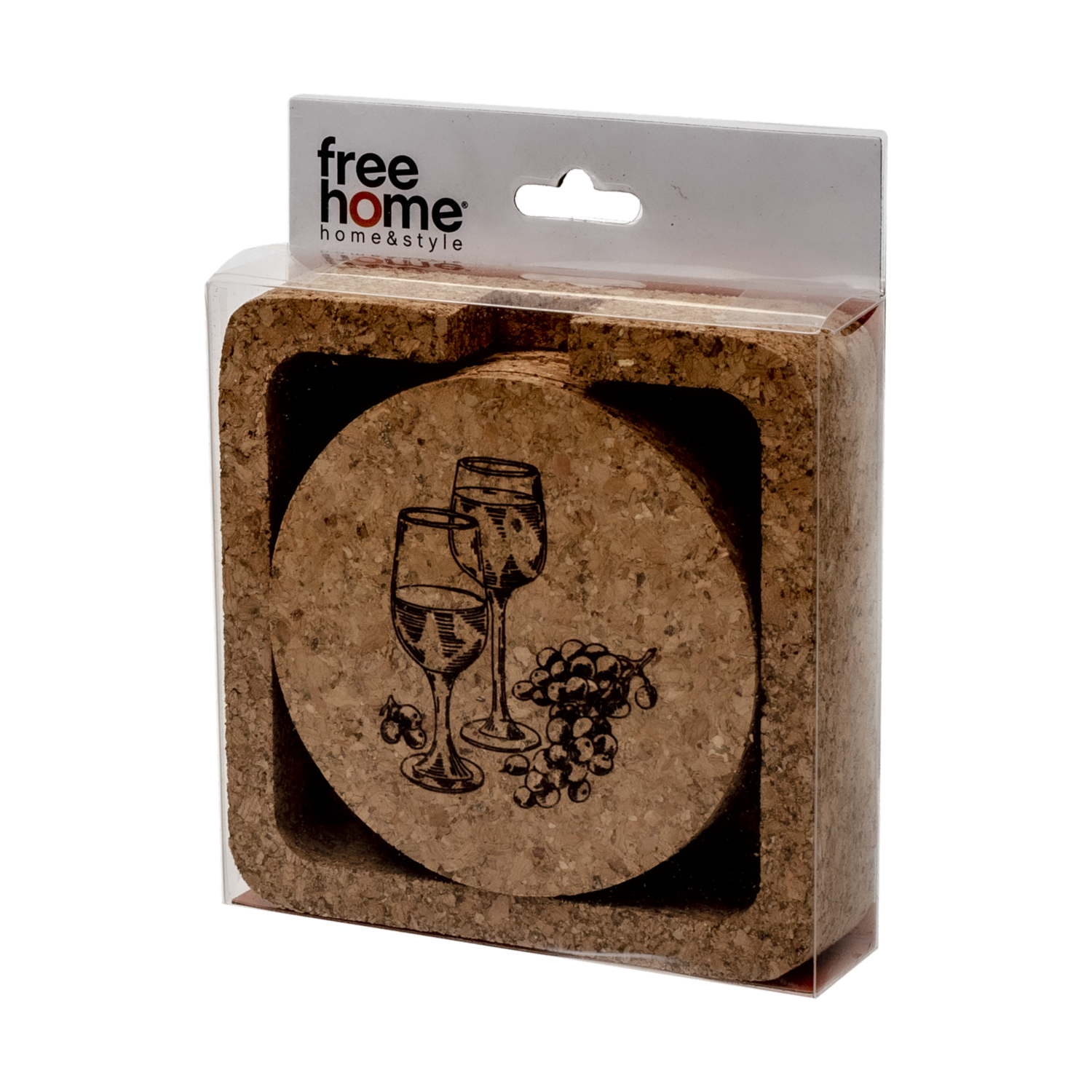 Portavasos De Corcho Redondo FREE HOME 4 Uds