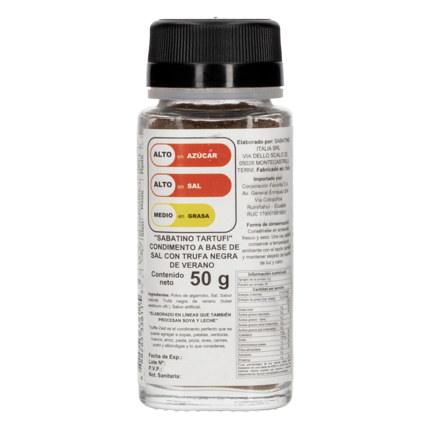 Sal Marina Con Trufa Negra De Verano SABATINO 50 G