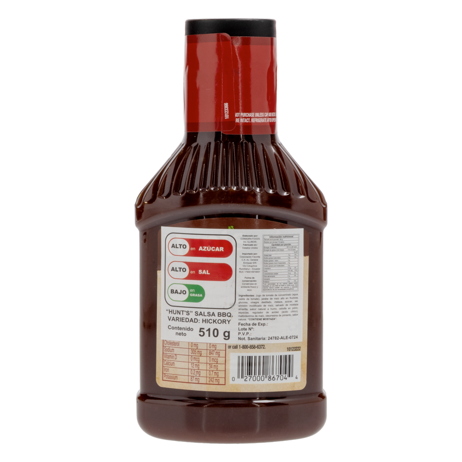 Salsa Bbq Hickory HUNT’S 510 G