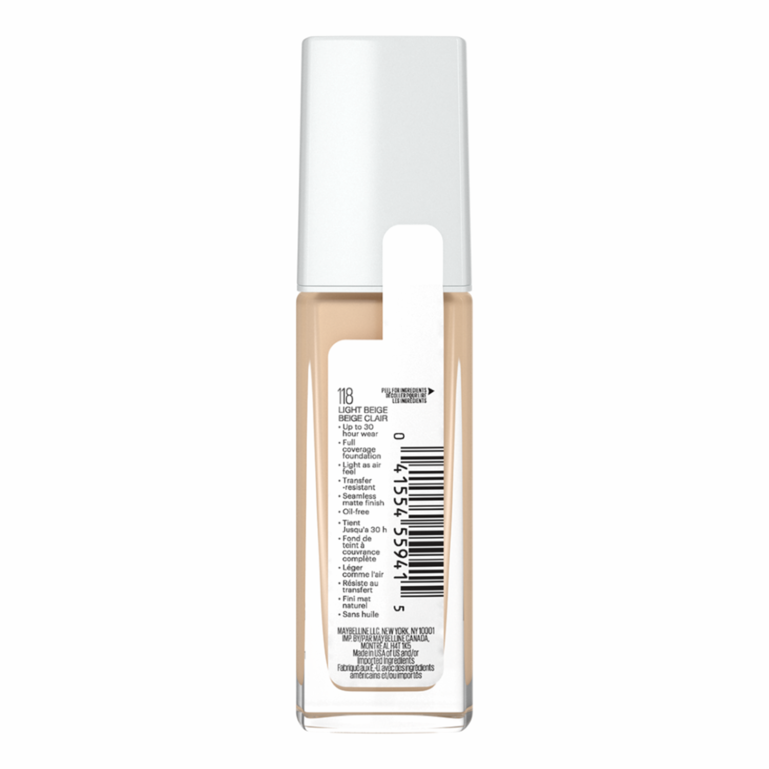 Base De Maquillaje Líquida Super Stay Active Wear Tono 120 Classic Ivory MAYBELLINE NEW YORK