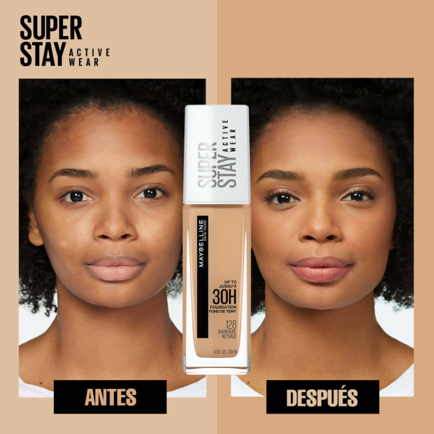 Base De Maquillaje Líquida Super Stay Active Wear Tono 120 Classic Ivory MAYBELLINE NEW YORK