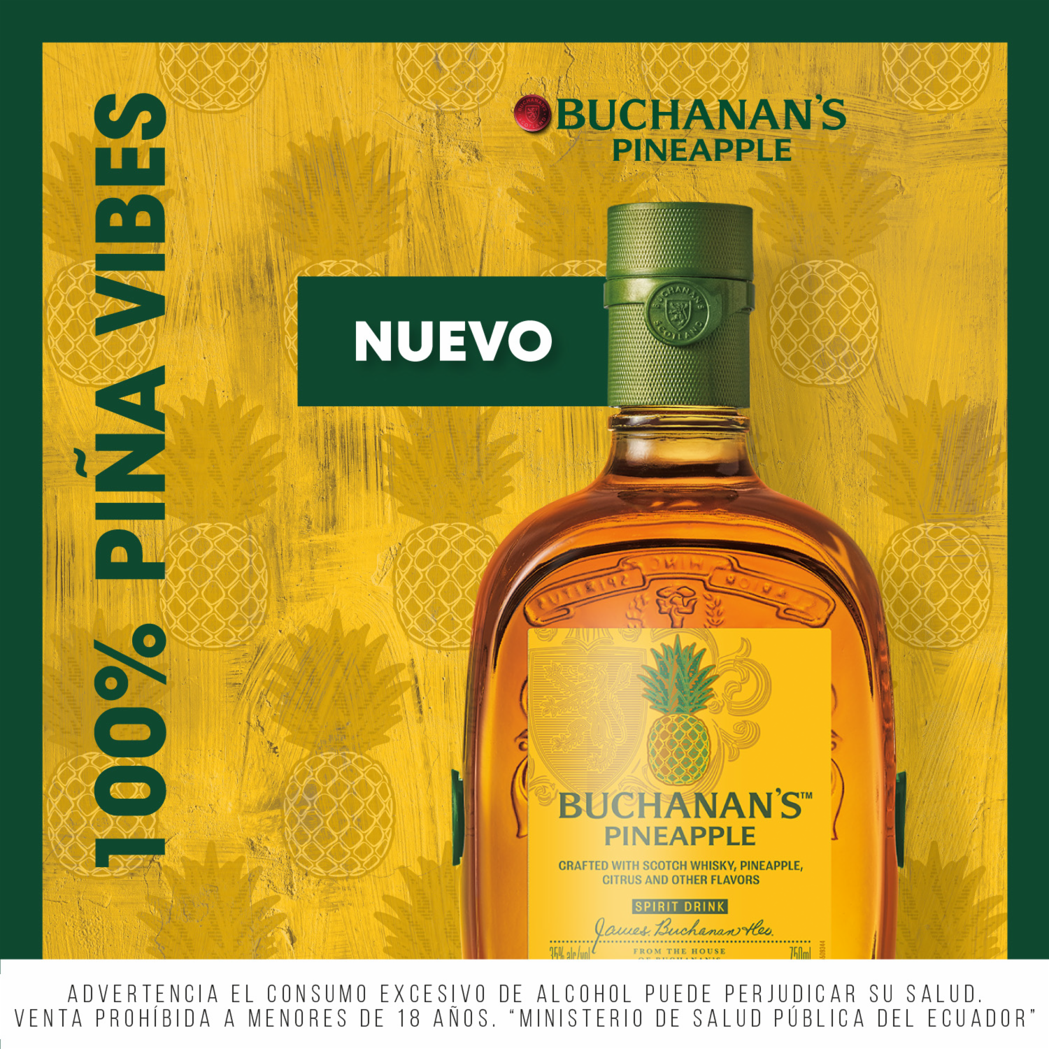 Whisky Pineapple Maltas Seleccionadas BUCHANAN´S 750 Ml