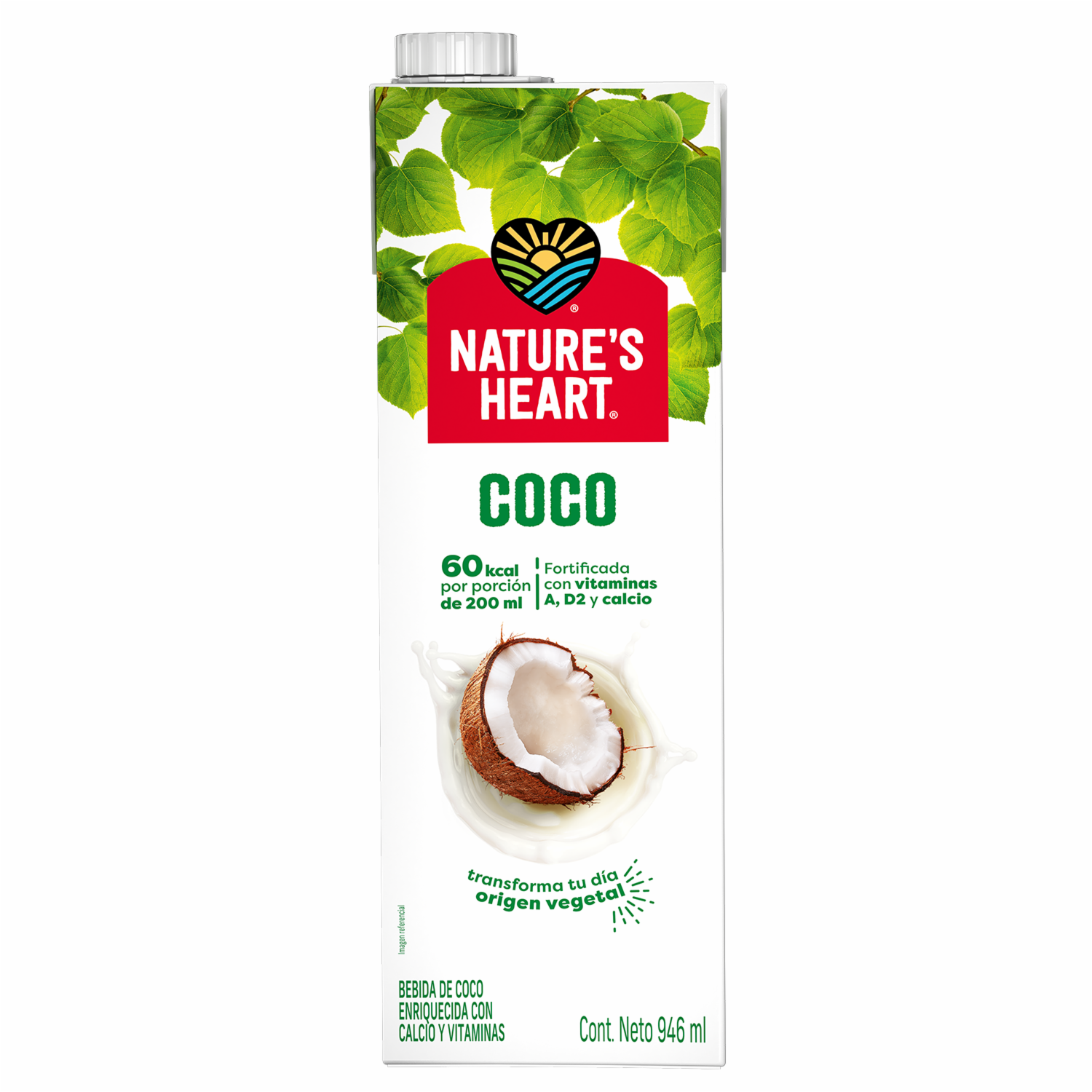 Bebida De Coco Enriquecida Con Calcio Y Vitaminas NATURE’S HEART 946 Ml