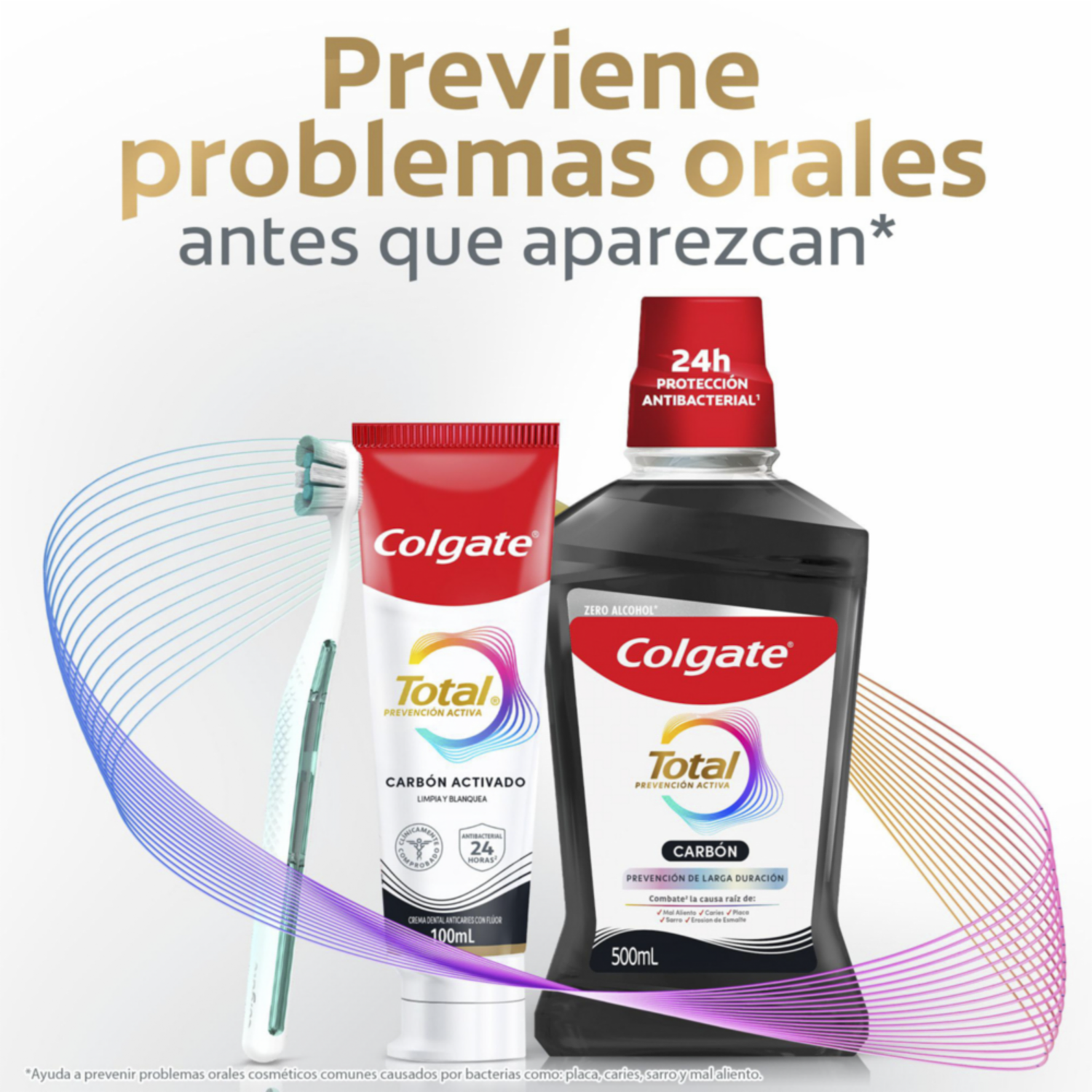 Pasta Dental Total Carbón Prevención Activa COLGATE 3 X 75Ml