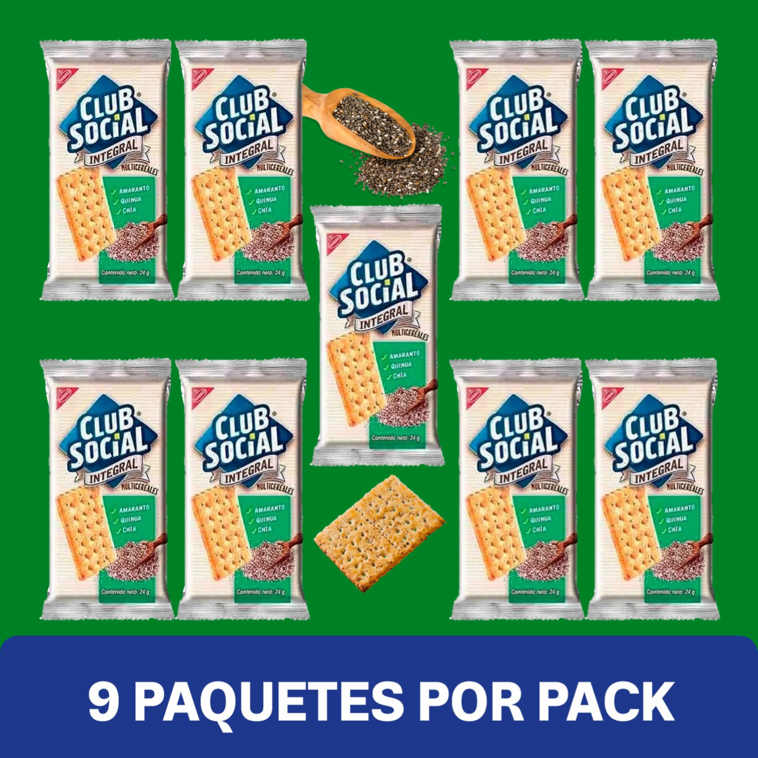 Galletas De Sal Integral Multicereal CLUB SOCIAL 216 G