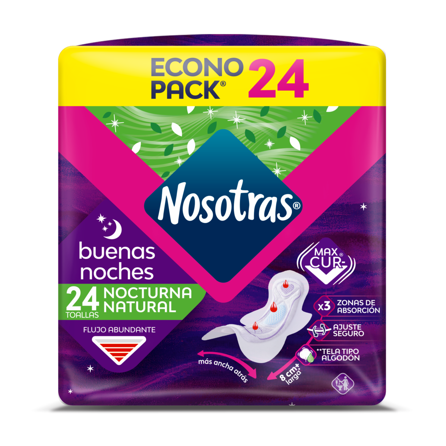 Toallas Sanitarias Buenas Noches NOSOTRAS X 24 Uds