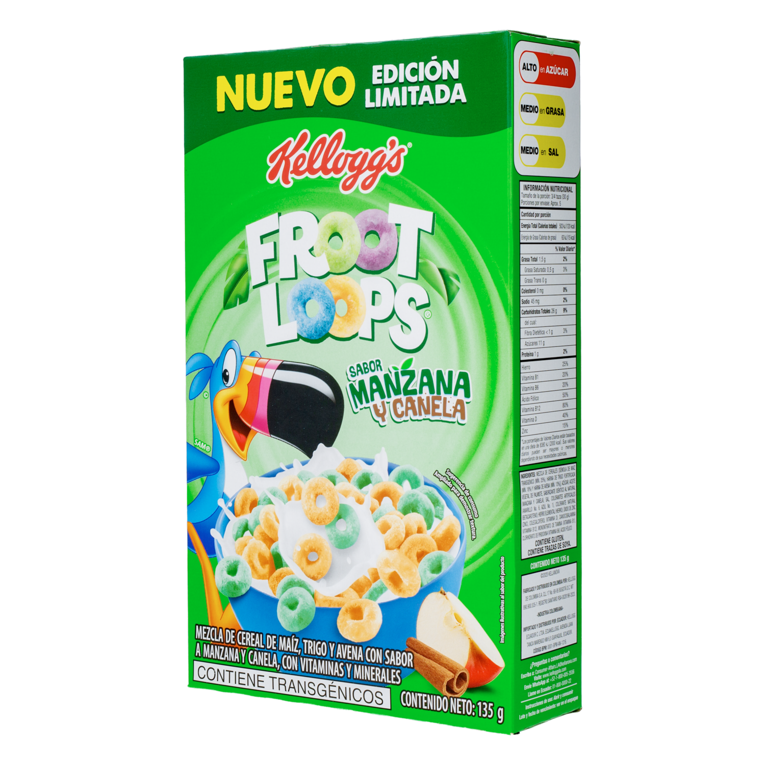 Cereal De Maíz Sabor A Manzana Y Canela FROOT LOOPS 135 G