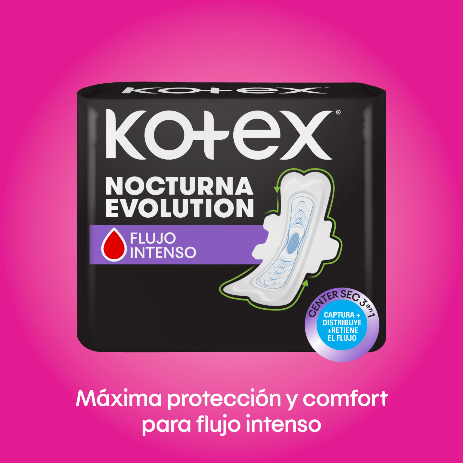 Toallas Higiénicas Femeninas Nocturna KOTEX X 16 Uds